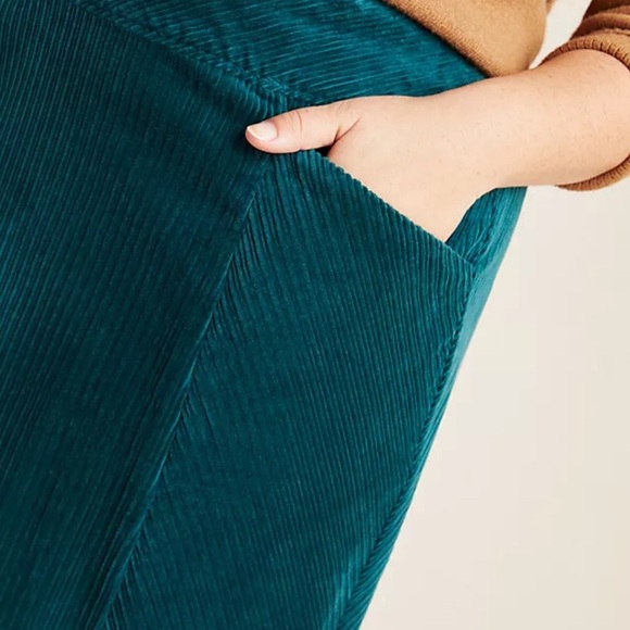 Maeve by Anthropologie Teal Corduroy Mini Skirt β Size 18W β¨ - Picture 3 of 6